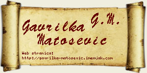 Gavrilka Matošević vizit kartica